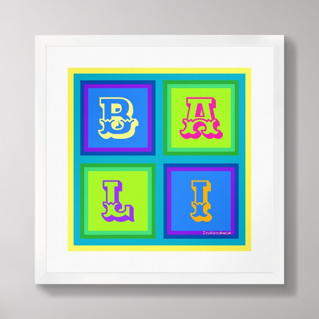Bali Indonesia modern colourful wall art Poster  (Creator Uploaded)
