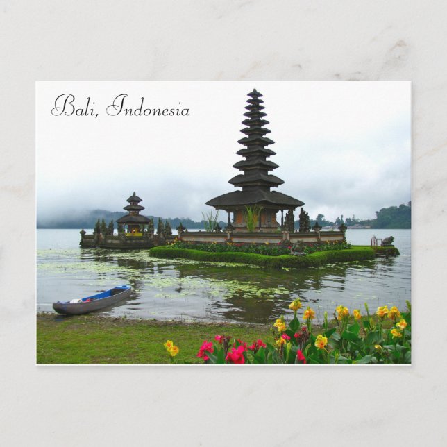 Bali, Indonesia - Pura Ulun Danu, Lake Bratan Postcard (Front)