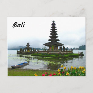 Bali, Indonesia - Pura Ulun Danu, Lake Bratan Postcard