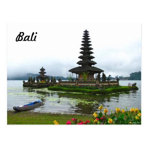 Image of Bali, Indonesia - Pura Ulun Danu, Lake Bratan Postcard