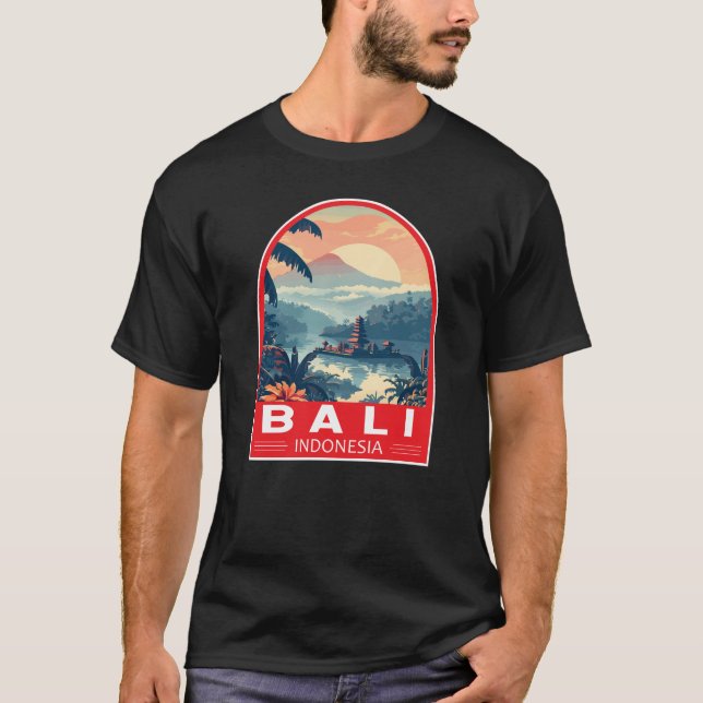Bali Indonesia Travel Art Vintage T-Shirt (Front)