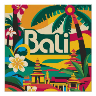 Bali Indonesia Travel Poster 