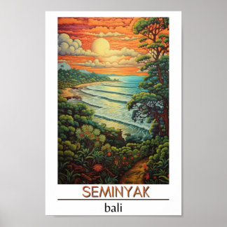 Bali Indonesia Travel Seminyak Poster