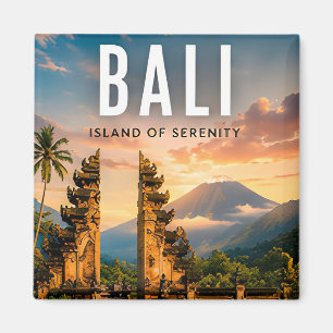 🌺 Bali Indonesia Tropical Temple Magnet