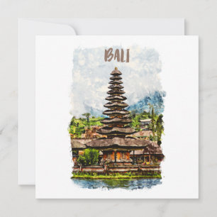 Bali Indonesia Ulun Danu Beratan Greeting Card