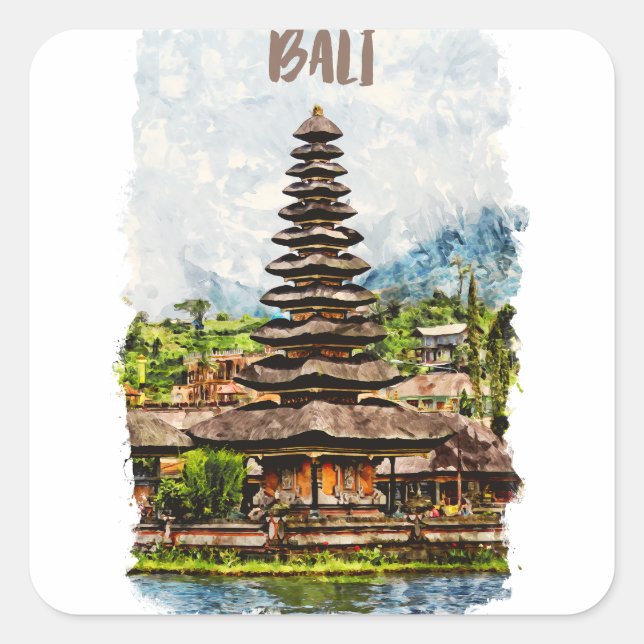 Bali Indonesia Ulun Danu Beratan Sticker (Front)