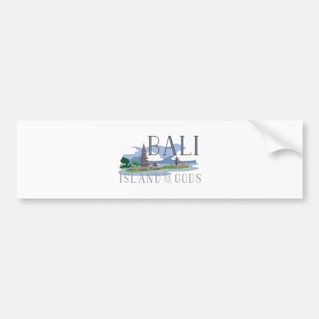 Bali Island Of Gods Bumper Sticker (Front)