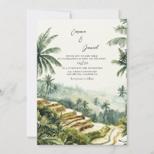 Bali Landscape Destination Wedding Invitation
