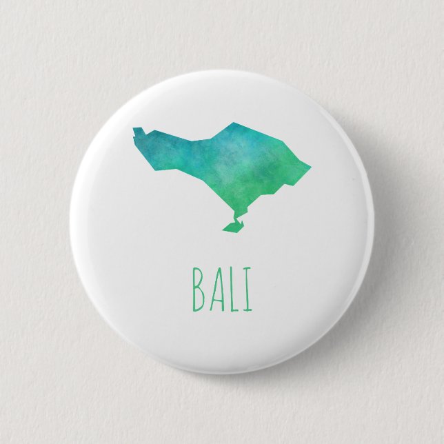 Bali Map 6 Cm Round Badge (Front)