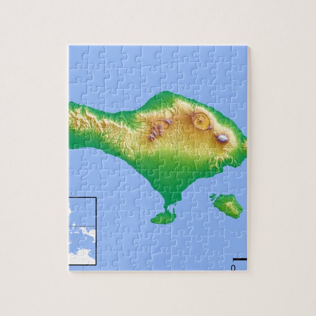 Bali Map Jigsaw Puzzle (Vertical)