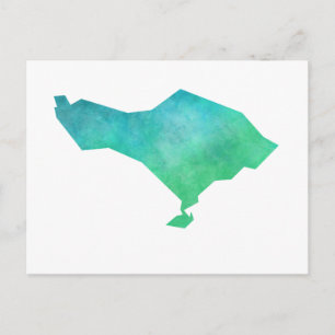Bali Map Postcard
