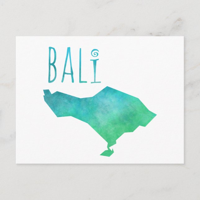 Bali Map Postcard (Front)