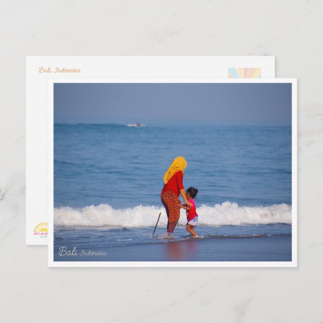 Bali Motherhood Beach Postcard (Front/Back)