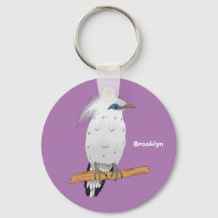 Bali Myna tropical exotic bird  Key Ring