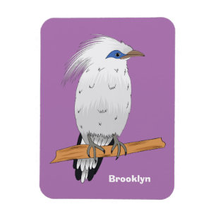 Bali Myna tropical exotic bird Magnet