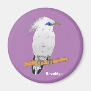 Bali Myna tropical exotic bird Magnet