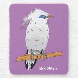 Bali Myna tropical exotic bird  Mouse Mat