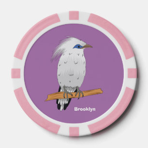 Bali Myna tropical exotic bird Poker Chips