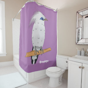 Bali Myna tropical exotic bird Shower Curtain