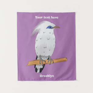 Bali Myna tropical exotic bird  Tapestry