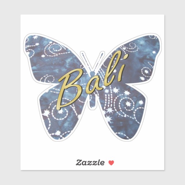 Bali Nights Batik Butterfly Sticker (Sheet)