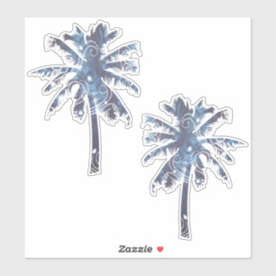 Bali Nights Batik Palm Trees Sticker