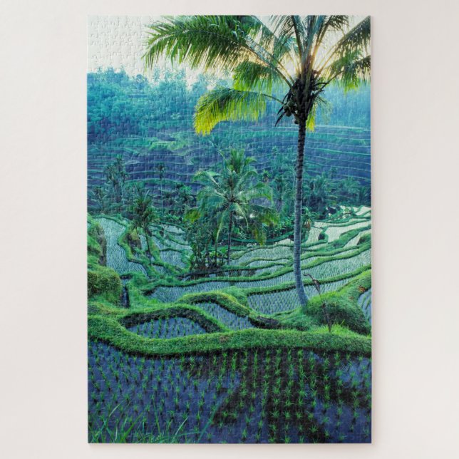 Bali | Overview Of Rice Terraces Jigsaw Puzzle (Vertical)