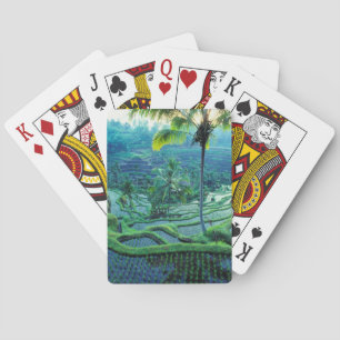 Bali Overview Of Rice Terraces Playing Cards
