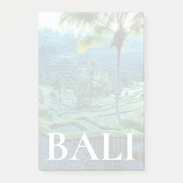 Bali | Overview Of Rice Terraces Post-it Notes (Front)