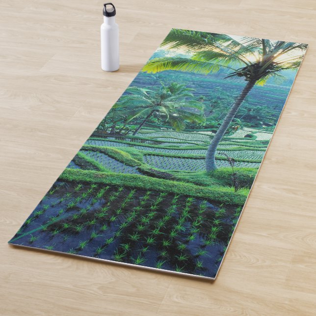 Bali | Overview Of Rice Terraces Yoga Mat (In Situ)