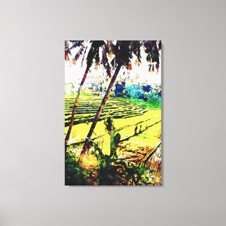 Bali painting wall art - balinese rice terraces