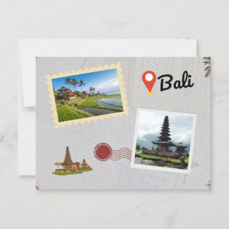 Bali Postcard: Tropical Paradise Travel Souvenir  Postcard