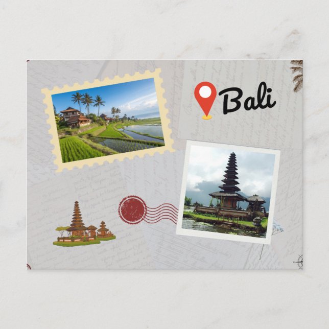 Bali Postcard: Tropical Paradise Travel Souvenir  Postcard (Front)