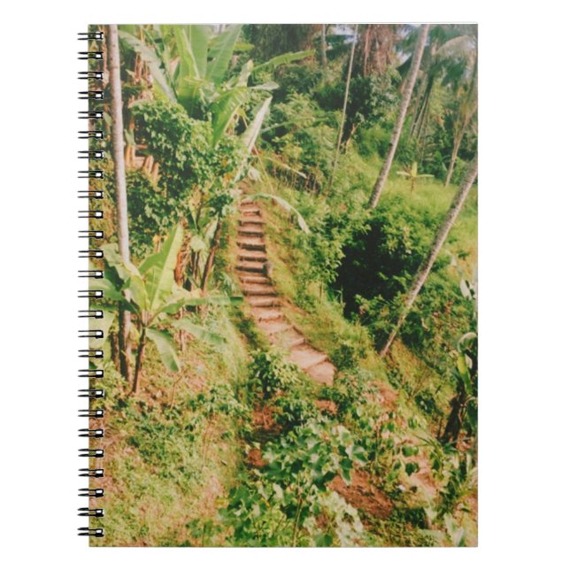 Bali rainforest Stairway  Notebook (Front)