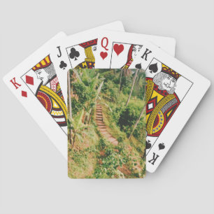 Bali rainforest Stairway Playing Cards