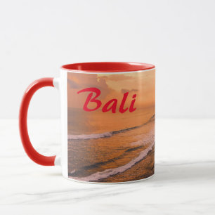 Bali Sea Wave Sunset Beach Shore Island Mug