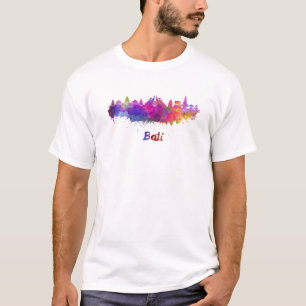 Bali skyline in watercolor T-Shirt