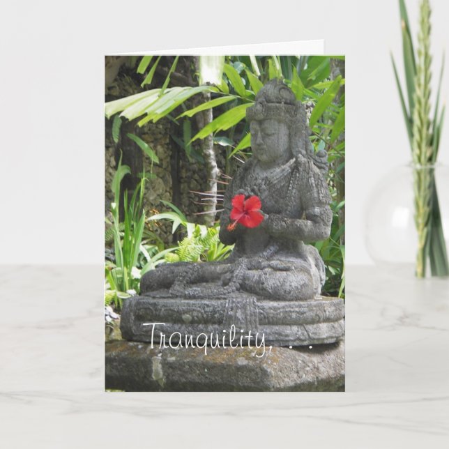 Bali Statue Birthday Card (Front)