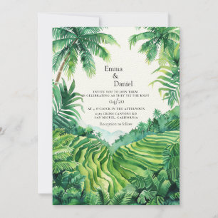 Bali Tegalalang Landscape Destination Wedding Invitation