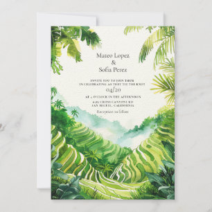 Bali Tegalalang Rice Terraces Landscape Invitation