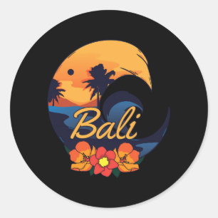 Bali Travel Classic Round Sticker