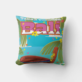 Bali Travel poster. Cushion