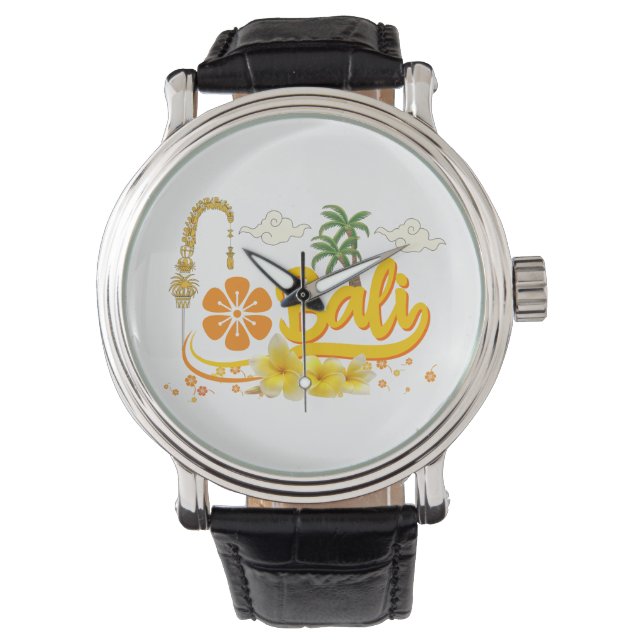 Bali Vacation Tropical Island Beach Matching Watch (Front)