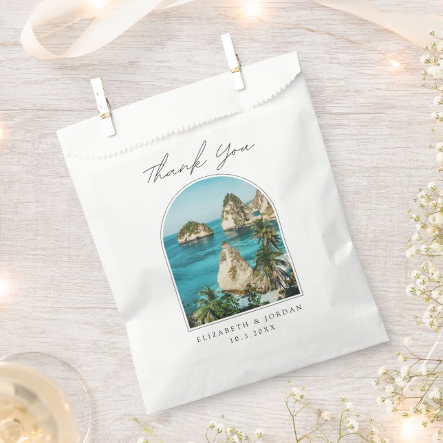 Bali Wedding Thank You Photo Favour Bags (Clipped)