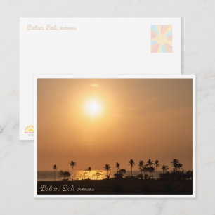 Balian Palm Beach Sunset Postcard