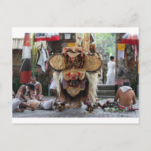 Balinese Barong dance performance Postcard
