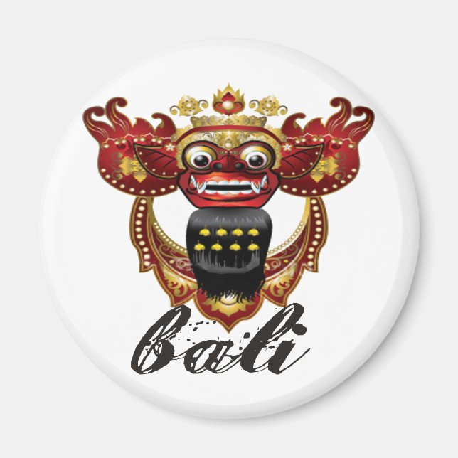 Balinese Barong Indonesia Souvenir Magnet (Front)