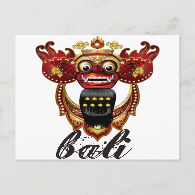 Balinese Barong Indonesia Souvenir Postcard (Front)