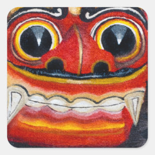 Balinese Barong Square Sticker