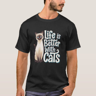 Balinese Cat Breed Kitty Lover Animal Pet Kitten M T-Shirt